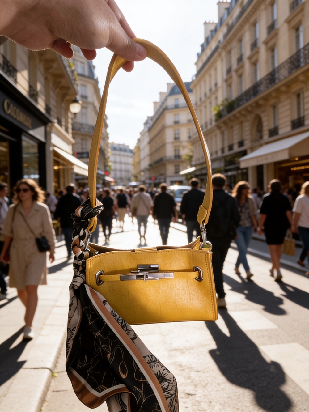 Hermès Mini Jypsiere lookalike Yellow Shoulder Bag Silver Hardware with pegasus